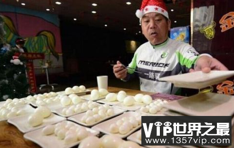 世界上最好的人,湖南的腹部国王,在37分钟内吃了160个鸡蛋